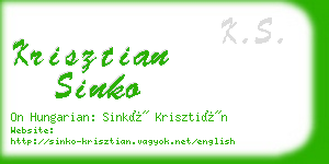 krisztian sinko business card